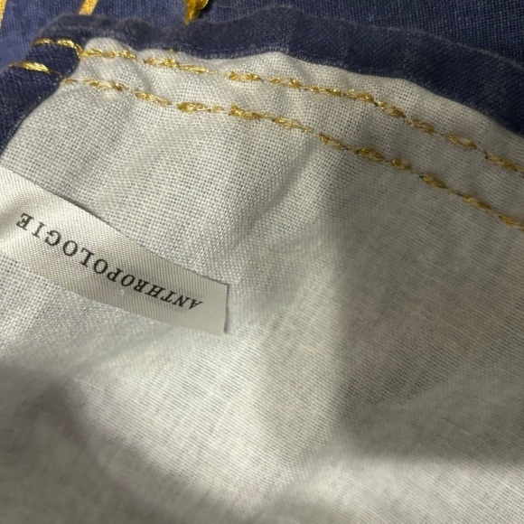 Anthropologie hand towel champagne with gold tassels - Picture 2 of 3